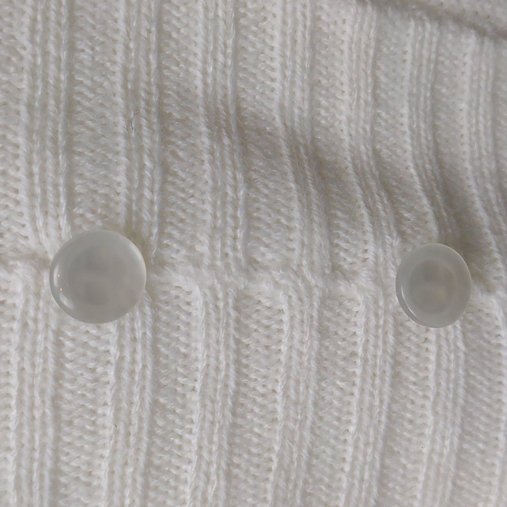 Adrian Delafield Vintage All Dolled Up White Floral Applique Knit LS Sweater - Picture 9 of 11